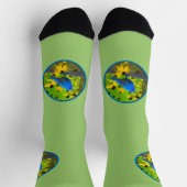 Chaussette Peinture de Bunting Indigo - Art d'origine des ois (Haut)