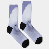 Chaussette Peinture de Caniche Standard Blanc - Art Original (Droite)