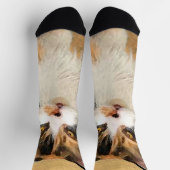 Chaussette Peinture de chat Calico - Cute Original Cat Art (Haut)