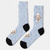 Chaussette Peinture de Clumber Spaniel - Art original de chie (Gauche)