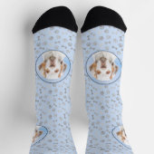 Chaussette Peinture de Clumber Spaniel - Art original de chie (Haut)