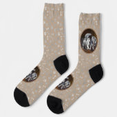 Chaussette Peinture de jeu de Keeshond - Art original de chie (Gauche)
