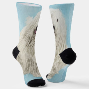 Chaussette Peinture de Komondor - Art Original de Chien Migno