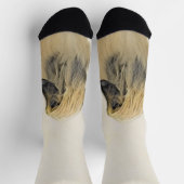 Chaussette Peinture de la hache afghane - jolie art original (Haut)