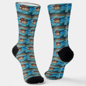 Chaussette Peinture de loutre de rivière (Angulaire)
