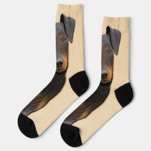 Chaussette Peinture de Manchester Terrier Art Animalier Origi
