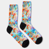 Chaussette Peinture de peinture arc-en-ciel de couleur vive A (Droite)