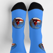 Chaussette Peinture de phare rouge - Art original (Haut)