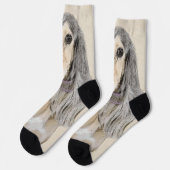 Chaussette Peinture de Saluki (Faune) - Cute Original Chien A (Gauche)