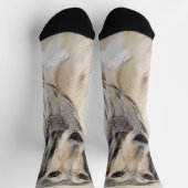 Chaussette Peinture de Saluki (Faune) - Cute Original Chien A (Haut)