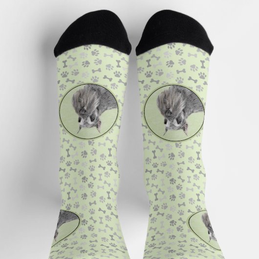 Chaussette Peinture de Schnauzer (géant, standard) - Art cani (Haut)