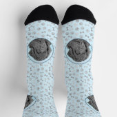 Chaussette Peinture de Terre-Neuve - Cute Original Chien Art (Haut)