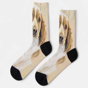 Chaussette Peinture de Welsh Springer Spaniel - Art original