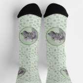 Chaussette Peinture de Wolfhound irlandais - Joli art origina (Haut)