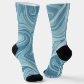 Chaussette Peinture d'eau mystique couleur bleue (Angulaire)