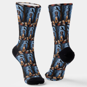 Chaussette Peinture d'Halloween blanc