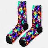 Chaussette Peinture éclaboussée colorée mignonne (Gauche)