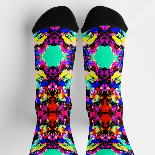 Chaussette Peinture éclaboussée colorée mignonne (Haut)