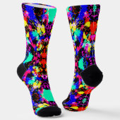 Chaussette Peinture éclaboussée colorée mignonne (Angulaire)