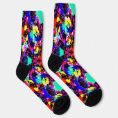Chaussette Peinture éclaboussée colorée mignonne (Droite)