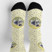 Chaussette Peinture en teint de Keeshond - jolie art original (Haut)