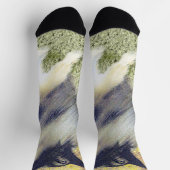 Chaussette Peinture en teint de Keeshond - jolie art original (Haut)