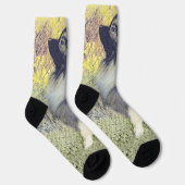 Chaussette Peinture en teint de Keeshond - jolie art original (Droite)