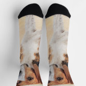 Chaussette Peinture Harrier - Joli art original chien (Haut)