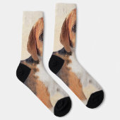 Chaussette Peinture Harrier - Joli art original chien (Droite)