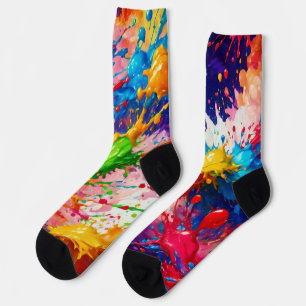 Chaussette Peinture humide colorée design