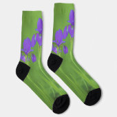 Chaussette Peinture Iris Violet - Art Fleur Originale (Droite)