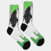 Chaussette Peinture japonaise de chiot - Chien Art (Droite)