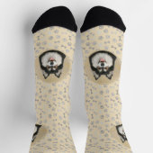 Chaussette Peinture Lapphund Finlandaise - Joli art original (Haut)