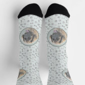 Chaussette Peinture Leonberger - Joli art original chien (Haut)