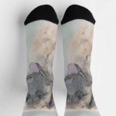 Chaussette Peinture Leonberger - Joli art original chien (Haut)