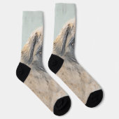Chaussette Peinture Leonberger - Joli art original chien (Droite)