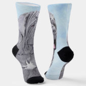 Chaussette Peinture Mastiff Neopolitan - Art Chien original (Angulaire)