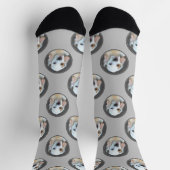 Chaussette Peinture originale de chiot Clumber Spaniel Art de (Haut)