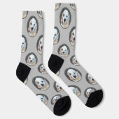 Chaussette Peinture originale de chiot Clumber Spaniel Art de (Droite)