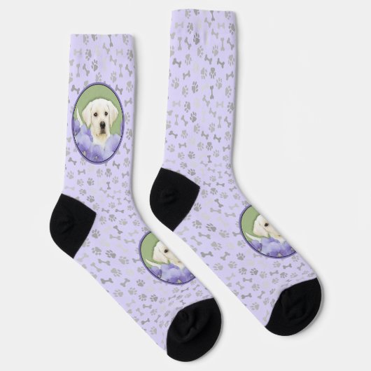 Chaussette Peinture originale de chiot Labrador Retriever, Ar (Droite)