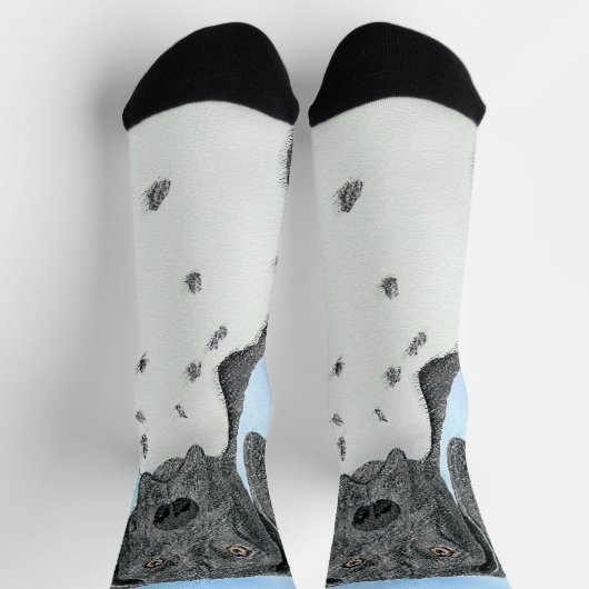 Chaussette Peinture pointeur germanique - Art original (Haut)