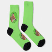 Chaussette Peinture Red Fox - Art original de la faune (Droite)