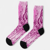 Chaussette Peinture rose Splatter & Lys (Gauche)