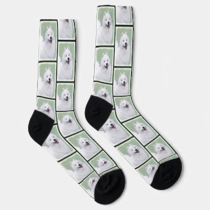 Chaussette Peinture Samoyed Blanc mignonne Original Animal Ch