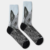 Chaussette Peinture Schipperke - Cute Original Chien Art (Droite)