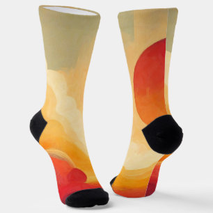 Chaussette Peinture solaire rouge spectaculaire