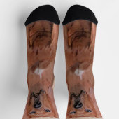 Chaussette Peinture sur pilon rouge - jolie art original chie (Haut)