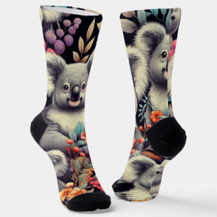 Chaussette Peinture vintage Cute Koala
