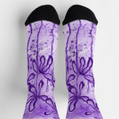 Chaussette Peinture violette Splatter & Lys (Haut)