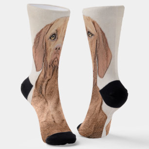 Chaussette Peinture Vizsla - Joli art original chien